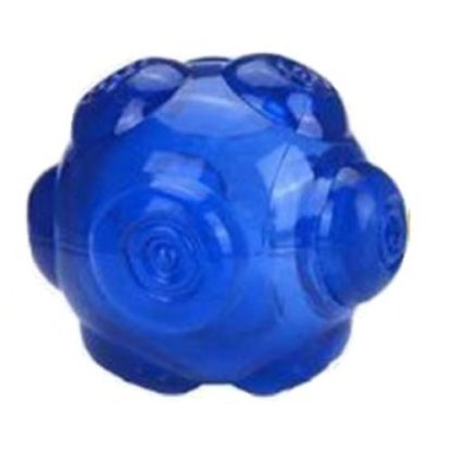 Эластичный плавающий мячик для собак синий