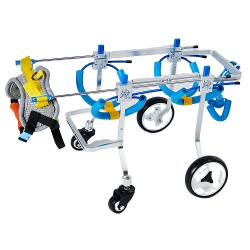 Инвалидная коляска для собак на 4-х колесах регулируемая